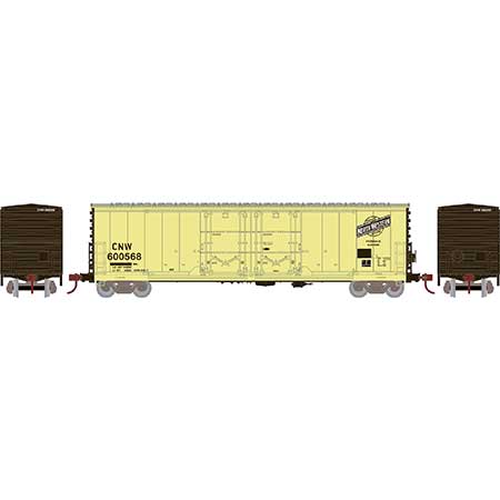 Athearn 67945 HO Scale RTR 50' Evans Double Door Boxcar CNW 600523