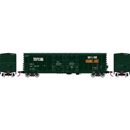 Athearn 67957 HO Scale RTR 50' Evans Double Door Boxcar Tropicana USLX 13063