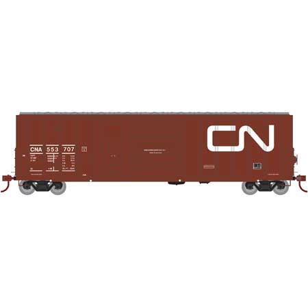Athearn 71011 HO Scale 50' FMC Combo Door Boxcar Canadian National CN 553707