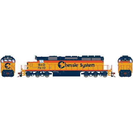 Athearn 72086 HO Scale RTR EMD SD40-2 Chessie System B&O 7610