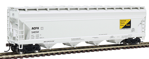 Athearn 7209 HO Scale ACF Covered Hopper Kodak ACFX 54032 - USED