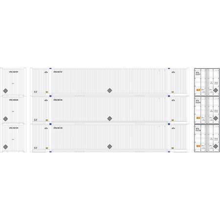 Athearn 72594 HO Scale 53' Jindo Intermodal Container UPSU 3-Pack #2