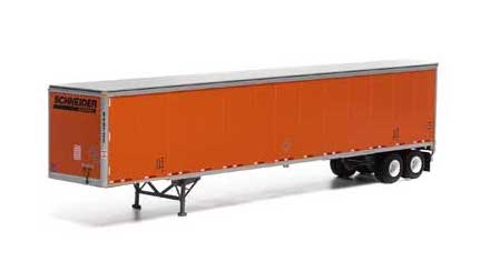 Athearn 72729 HO Scale 53' Wabash Duraplate Trailer Schneider #1