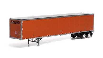 Athearn 72731 HO Scale 53' Wabash Duraplate Trailer Schneider #3