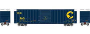 Athearn 72749 Scale 60' HO Scale 50' Hi-Cube Boxcar Chessie System B&O 410223