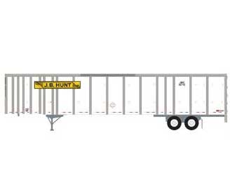 Athearn 72789 HO Scale 53' Wabash Duraplate Trailer JB Hunt 36743
