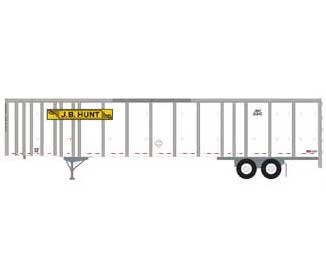 Athearn 72790 HO Scale 53' Wabash Duraplate Trailer JB Hunt 36840