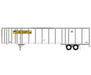 Athearn 72790 HO Scale 53' Wabash Duraplate Trailer JB Hunt 36840