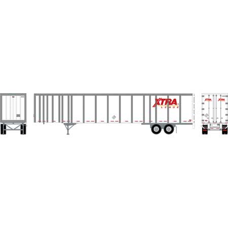 Athearn 72819 HO Scale 53' Wabash Duraplate Trailer XTRA Lease 471420