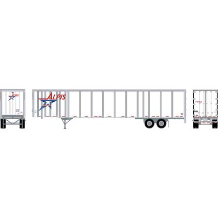 Athearn 72825 HO Scale 53' Wabash Duraplate Trailer Alpis F38390