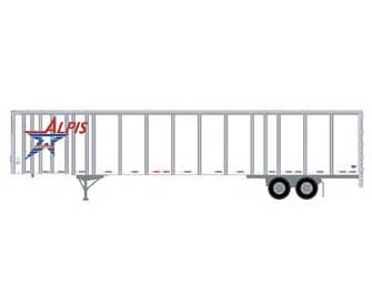 Athearn 72826 HO Scale 53' Wabash Duraplate Trailer Alpis F38402