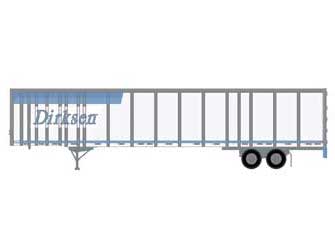 Athearn 72829 HO Scale 53' Wabash Duraplate Trailer Dirksen 57025