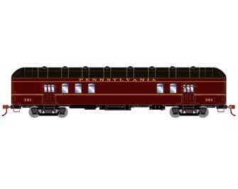 Athearn 73029 HO Scale Arch Roof Passenger RPO Car Pennsylvania PRR 391
