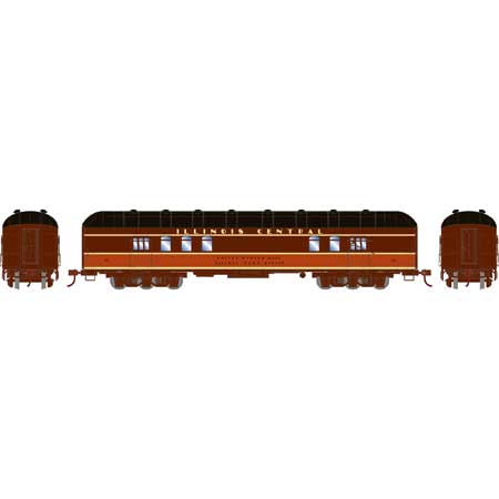 Athearn 73032 HO Scale Arch Roof Passenger RPO Car Illinois Central IC 99