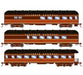 Athearn 73039 HO Scale Arch Roof Passenger 3 Car Set Illinois Central IC