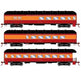 Athearn 73040 HO Scale Arch Roof Passenger 3 Car Set Southern Pacific "Daylight"