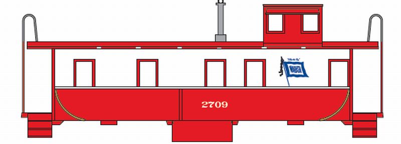 Athearn 74014 HO Scale Cupola Caboose Wabash 2734 - NOS