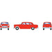 Athearn 74116 HO Scale 1950's Red Sedan