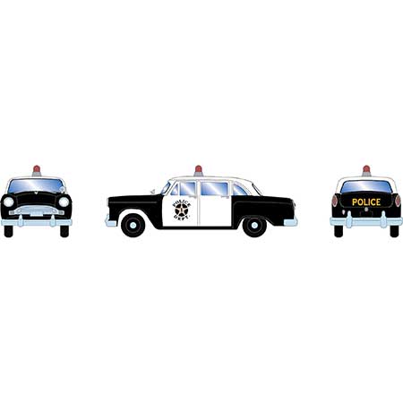 Athearn 74119 HO Scale 1950's Sedan Police Department