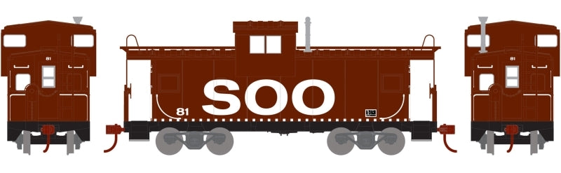 Athearn 74137 HO Scale Wide Vision Caboose SOO Line 81 - NOS