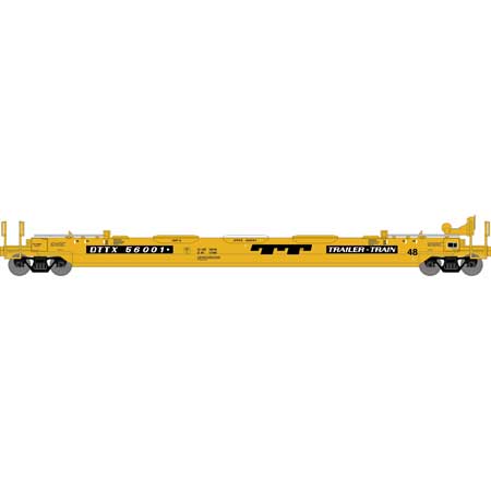 Athearn 7425 HO Scale 48' Husky Stack Well Car Trailer Train DTTX 56001
