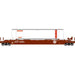 Athearn 7438 HO Scale 48' Husky Stack Well Car BNSF 203003 with XTRA Container