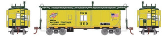 Athearn 74779 HO Scale Bay Window Caboose Chicago NorthWestern C&NW 11119 - NOS