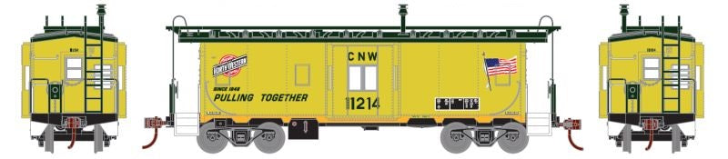 Athearn 74781 HO Scale Bay Window Caboose Chicago NorthWestern C&NW 11214 - NOS