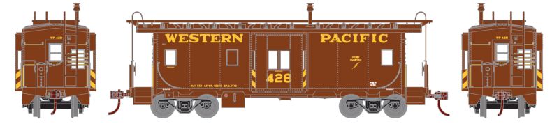 Athearn 74793 HO Scale Bay Window Caboose Western Pacific WP 428 - NOS