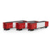 Athearn 7480 HO Scale Thrall High Side Gondola with Load Herzog "Red/White" HZGX 3 Pack #1