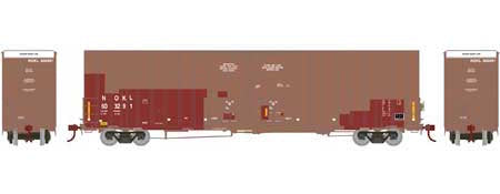 Athearn 75086 HO Scale 60' Gunderson Double Door Hi-Cube Boxcar (Primed for Grime) NOKL 603291