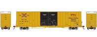 Athearn 75092 HO Scale 60' Gunderson Double Door Hi-Cube Boxcar TTX (New Logo) TBOX 670016