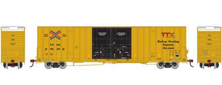 Athearn 75091 HO Scale 60' Gunderson Double Door Hi-Cube Boxcar TTX (New Logo) TBOX 666851