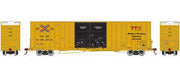Athearn 75090 HO Scale 60' Gunderson Double Door Hi-Cube Boxcar TTX (New Logo) TBOX 666671