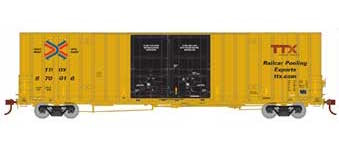 Athearn 75091 HO Scale 60' Gunderson Double Door Hi-Cube Boxcar TTX (New Logo) TBOX 666851
