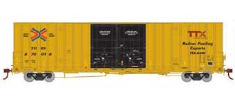 Athearn 75090 HO Scale 60' Gunderson Double Door Hi-Cube Boxcar TTX (New Logo) TBOX 666671