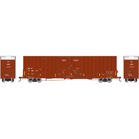 Athearn 75257 HO Scale 60' Gunderson High Cube Boxcar Arkansas Oklahoma AOK 112077