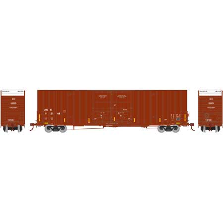 Athearn 75258 HO Scale 60' Gunderson High Cube Boxcar Arkansas Oklahoma AOK 112144