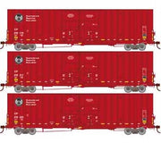 Athearn 75264 HO Scale 60' Gunderson High Cube Boxcar Canadian Pacific CP 3 Pack