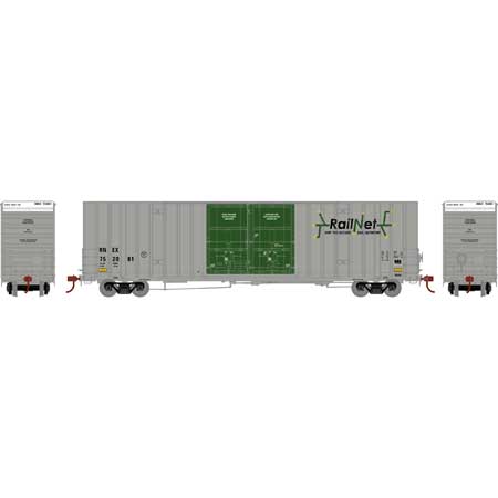 Athearn 75302 HO Scale 60' Gunderson Double Door Hi-Cube Boxcar Railnet RNEX 752081