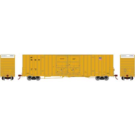 Athearn 75314 HO Scale 60' Gunderson Double Door Hi-Cube Boxcar Union Pacific UP 700197