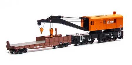 Athearn 75418 HO Scale 200 Ton Crane and Tender Norfolk Southern NS 92545
