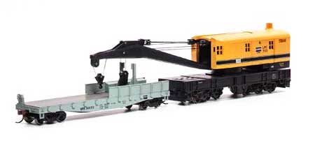 Athearn 75420 HO Scale 200 Ton Crane and Tender American Hoist MOW 855