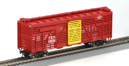 Athearn 75956 HO Scale 40' Stock Car Texas &  Pacific T&P 20493 - NOS