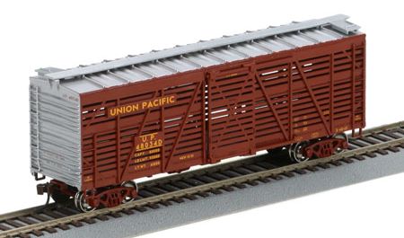 Athearn 75959 HO Scale 40' Stock Car Union Pacific "Brown" UP 46774D - NOS