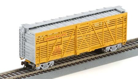 Athearn 75961 HO Scale 40' Stock Car Union Pacific "Yellow" UP 47438D - NOS