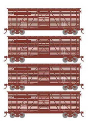 Athearn 75991 HO Scale 40' Stock Car Santa Fe ATSF 4 Pack