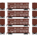 Athearn 76003 HO Scale 40' Stock Car Missouri Pacific MP 4 Pack