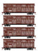 Athearn 76003 HO Scale 40' Stock Car Missouri Pacific MP 4 Pack