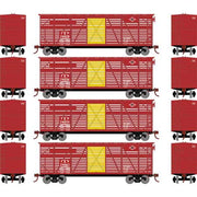 Athearn 76006 HO Scale 40' Stock Car Texas & Pacific T&P 4 Pack